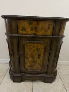 Vintage-Hand-Painted-Butterfly-and-Floral-Demi-Lune-Cabinet-1