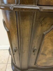 Vintage-Hand-Painted-Butterfly-and-Floral-Demi-Lune-Cabinet-third-image-1