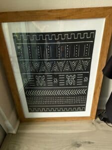 Framed-Mudcloth-Style-Geometric-Textile-Art