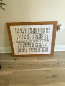 Framed-West-African-Bogolanfini-Mudcloth-Textile-Art