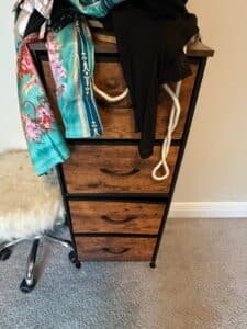 Industrial-Style-Drawer-Storage-Tower-with-Wood-Top