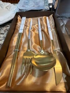 BOIL-SPOT-Gold-Tone-Flatware-Set-with-Chopsticks