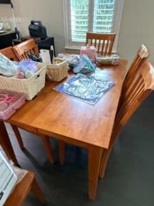 East-West-Furniture-Saddle-Brown-Dining-Set