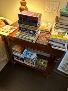 Mid-Century-Style-Occasional-Side-Table-with-Books