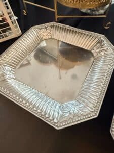 Silver-Plated-Octagonal-Serving-Tray