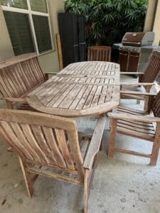 Teak-Patio-Dining-Set-with-Bench-and-Chairs