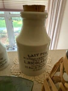 Antique-L.-Nicolas-Lait-Pur-Ceramic-Milk-Bottle