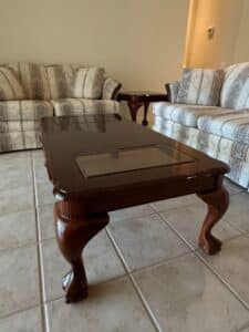 Ethan-Allen-Burl-Mahogany-Ball-and-Claw-Foot-Coffee-Table