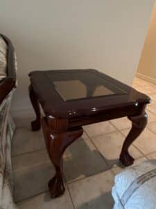 Ethan-Allen-Chippendale-Style-Ball-and-Claw-Foot-Cherry-Side-Table