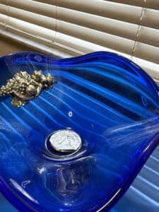 J.-Robean-Cobalt-Blue-Glass-and-Sterling-Silver-Centerpiece-Bowl-third-image