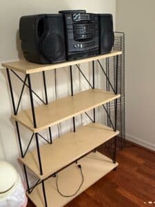 JVC-Portable-Component-System-with-Four-Tier-Shelving-Unit-and-Media-Rack