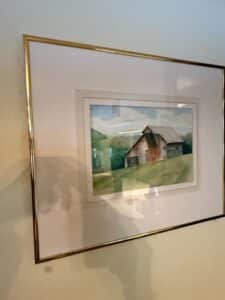 Original-Watercolor-Painting-of-a-Barn-by-James-M.-K.-Waldron