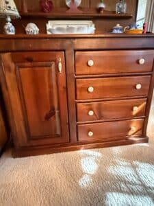 Rustic-Pine-Sideboard-with-Cabinet-and-Drawers