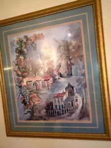 S.P.-Stoyan-Painting-of-Montmartre-Scene-with-Sacr-Cur-and-Le-Lapin-Agile