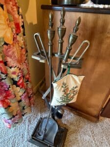 Vintage-Brass-Fireplace-Tool-Set