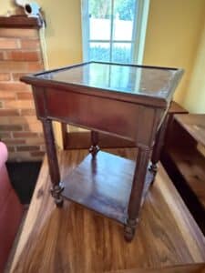 Vintage-Mahogany-Tiered-Side-Table-with-Glass-Insert