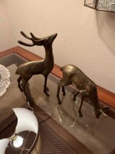Vintage-Solid-Brass-Deer-Figurines-Buck-and-Doe