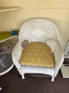 Vintage-White-Wicker-Barrel-Chair-with-Diamond-Weave-Back