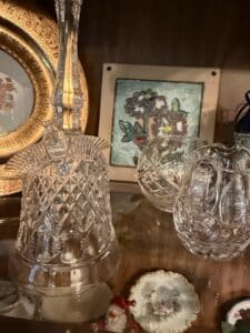 Waterford-Crystal-Lismore-Pattern-Bell-and-Small-Pitcher