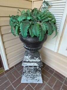 Cast-Iron-Urn-and-Pedestal-Planter