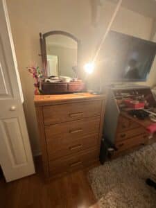 Mid-Century-Modern-Style-Four-Drawer-Chest-with-Mirror