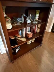 Traditional-Stained-Hardwood-Three-Shelf-Bookcase