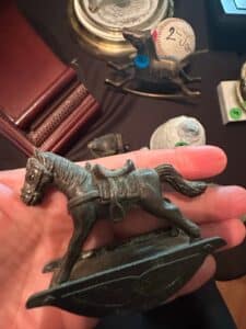 Vintage-Durham-Industries-Die-Cast-Rocking-Horse-Pencil-Sharpener