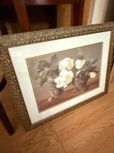 Vintage-Joe-Anna-Arnett-Magnolias-with-Crab-Apples-Framed-Print