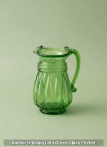Anchor-Hocking-Lido-Green-Glass-Pitcher