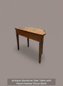 Antique-Demilune-Side-Table-with-Hand-Painted-Floral-Motif