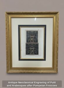Antique-Neoclassical-Engraving-of-Putti-and-Arabesques-after-Pompeian-Frescoes