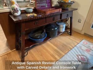Antique-Spanish-Revival-Console-Table-with-Carved-Details-and-Ironwork