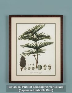 Botanical-Print-of-Sciadopitys-verticillata-Japanese-Umbrella-Pine-second-image