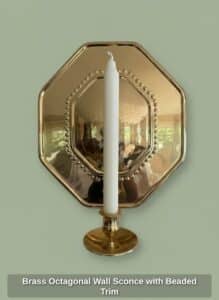 Brass-Octagonal-Wall-Sconce-with-Beaded-Trim-B