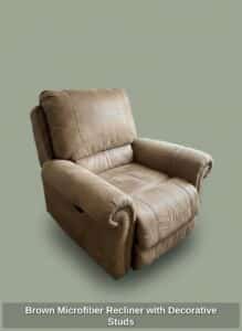 Brown-Microfiber-Recliner-with-Decorative-Studs-2