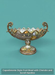 Capodimonte-Style-Fruit-Bowl-with-Cherubs-and-Scroll-Handles-second-image