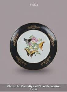 Chokin-Art-Butterfly-and-Floral-Decorative-Plates