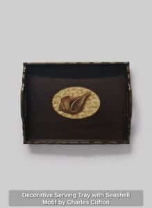 Decorative-Serving-Tray-with-Seashell-Motif-by-Charles-Clifton