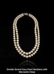 Double-Strand-Faux-Pearl-Necklace-with-Marcasite-Clasp-1
