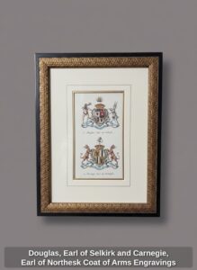 Douglas-Earl-of-Selkirk-and-Carnegie-Earl-of-Northesk-Coat-of-Arms-Engravings