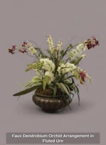 Faux-Dendrobium-Orchid-Arrangement-in-Fluted-Urn