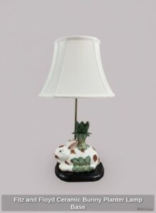 Fitz-and-Floyd-Ceramic-Bunny-Planter-Lamp-Base