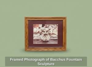 Framed-Photograph-of-Bacchus-Fountain-Sculpture