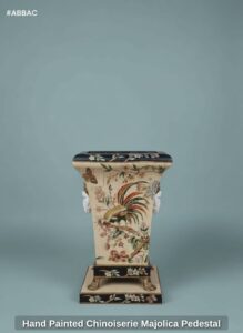 Hand-Painted-Chinoiserie-Majolica-Pedestal-second-image