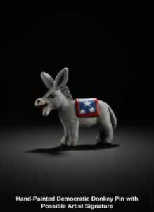 Hand-Painted-Democratic-Donkey-Pin-with-Possible-Artist-Signature-1