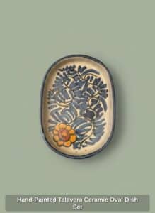 Hand-Painted-Talavera-Ceramic-Oval-Dish-Set