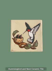 Hummingbird-and-Nest-Ceramic-Tile