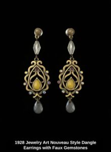 Jewelry-Art-Nouveau-Style-Dangle-Earrings-with-Faux-Gemstones-1