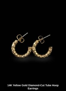 K-Yellow-Gold-Diamond-Cut-Tube-Hoop-Earrings-1