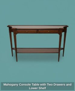 Mahogany-Console-Table-with-Two-Drawers-and-Lower-Shelf-second-image